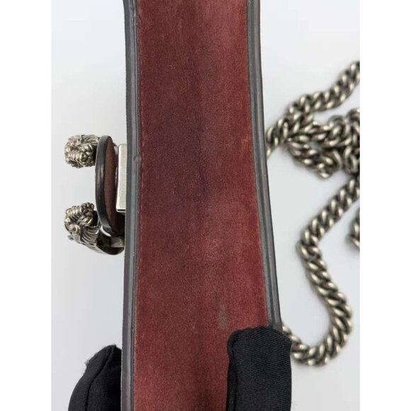 Pre-owned Gucci GG Supreme Blooms Dionysus Mini Flap Brown/Antique Rose 421970 - Picture 14 of 16